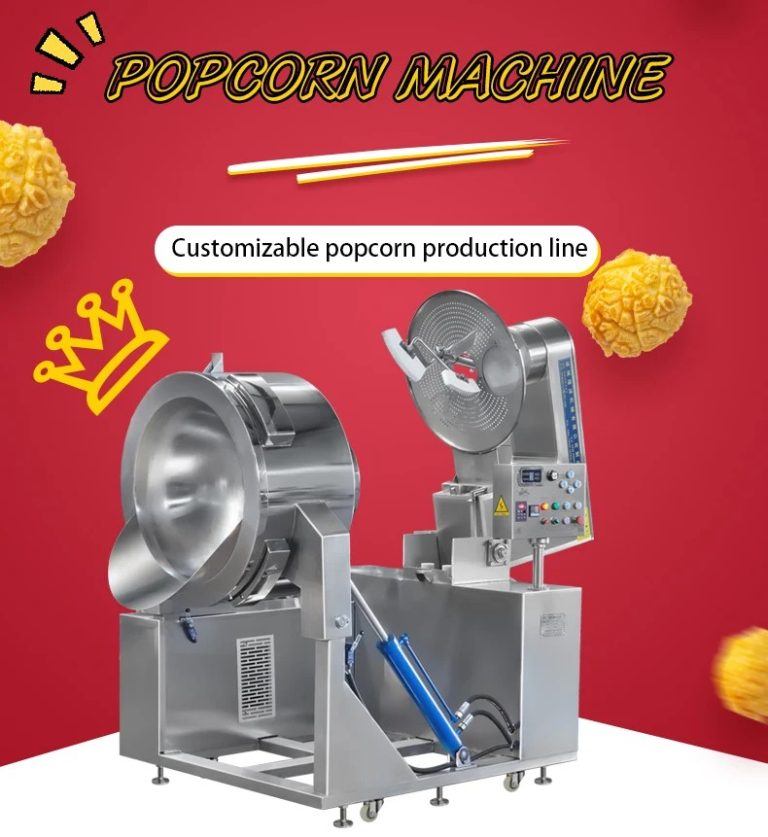 Industrial Automatic Gas-Powered Popcorn Machine